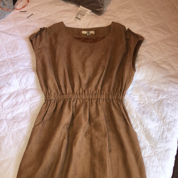 YA LOS ANGELES - Tan/Camel Suede-Like Dress - Picture 3 of 10